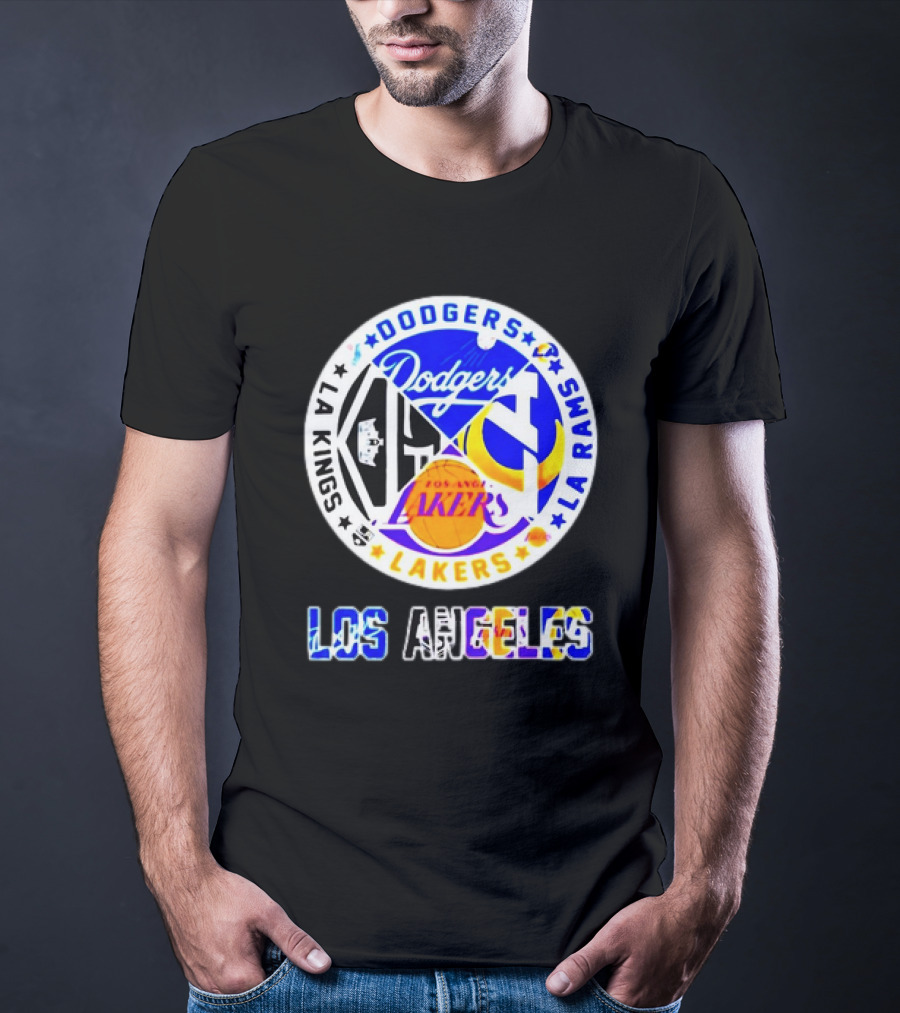 Dodgers Rams Lakers Kings Los Angeles City Sports T-Shirt