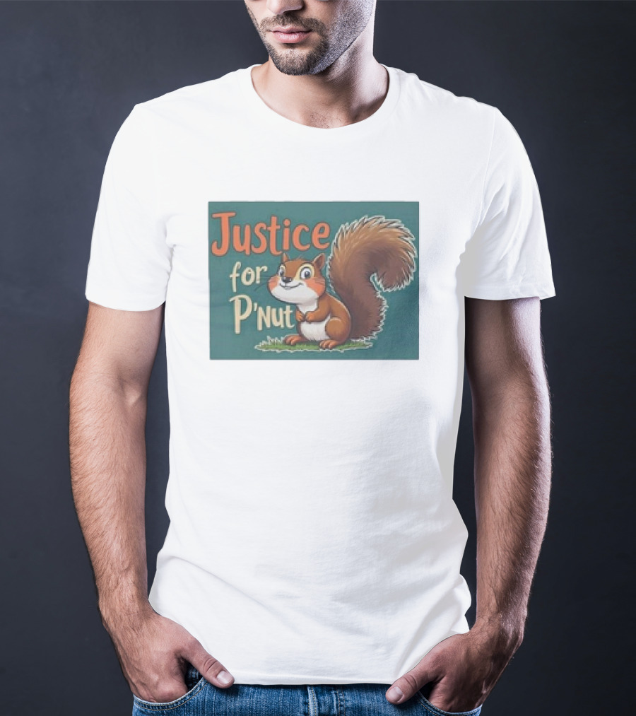 Justice For P'Nut Cartoon Squirrel Advocacy T-Shirt