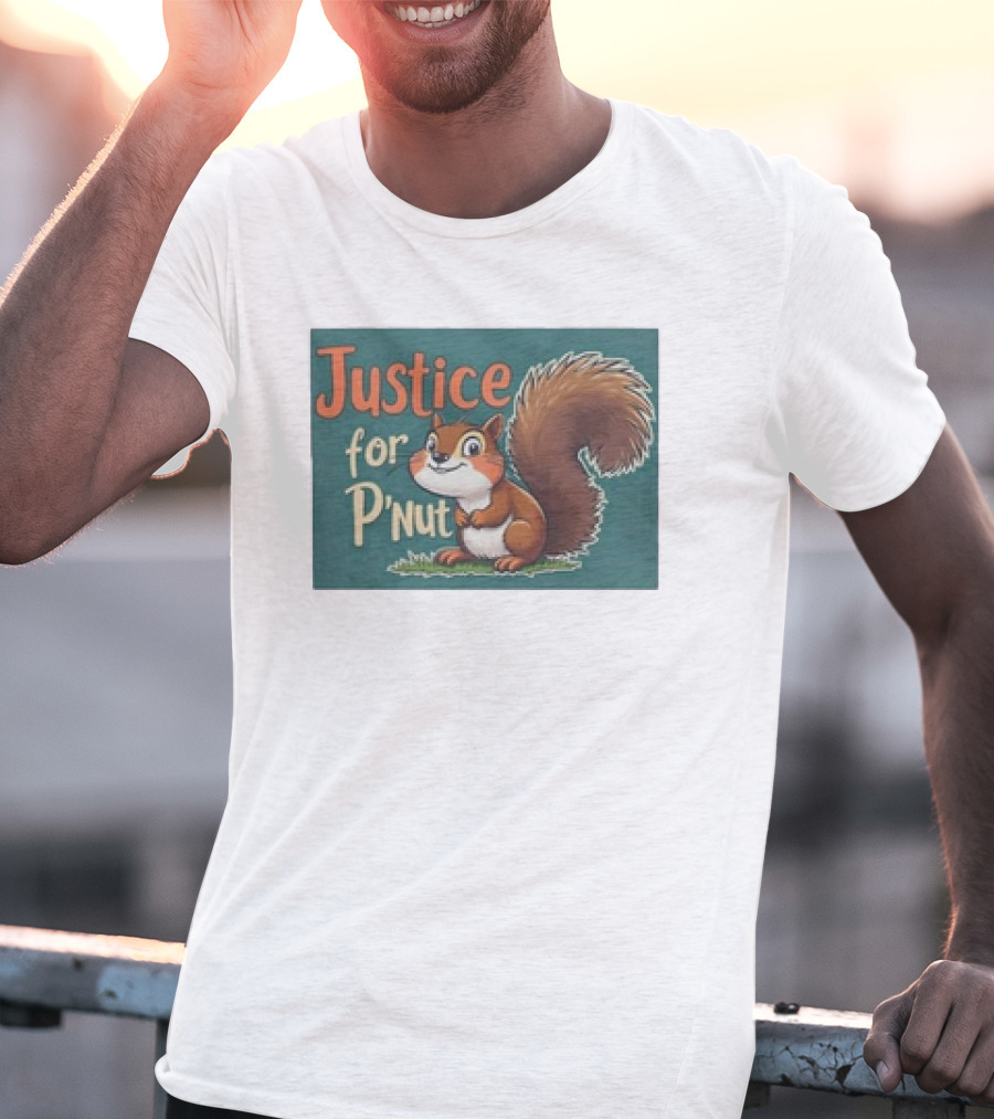 Justice For P'Nut Cartoon Squirrel Advocacy T-Shirt