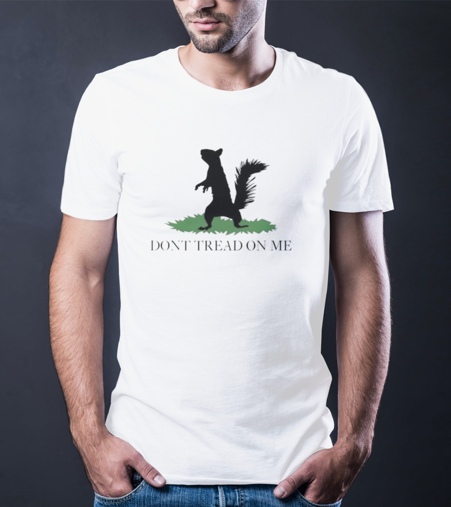 Peanut The Squirrel Don't Tread On Me Silhouette On Grass T-Shirt