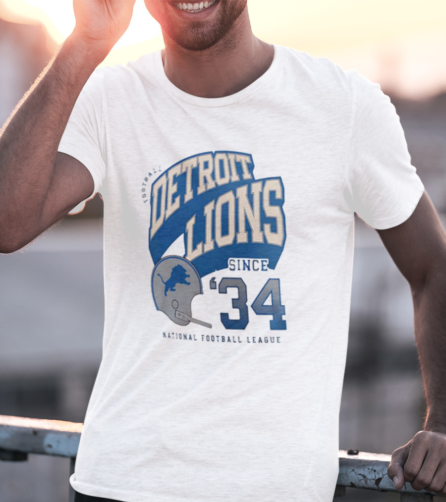 Detroit Lions Football NFL National Football League Since 34 T-Shirt