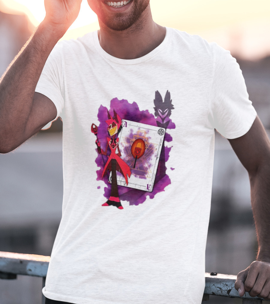 Lilac Ace In The Hole Hazbin Alastor T-Shirt