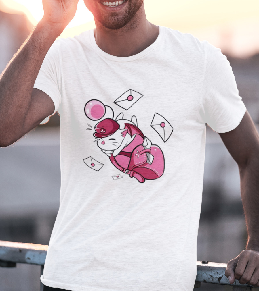 Moogle Mail Delivery With Letters Soaring In Flight T-Shirt