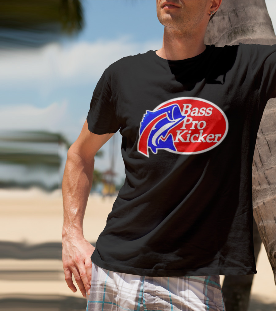 Bass Pro Kicker Red Blue Fish T-Shirt