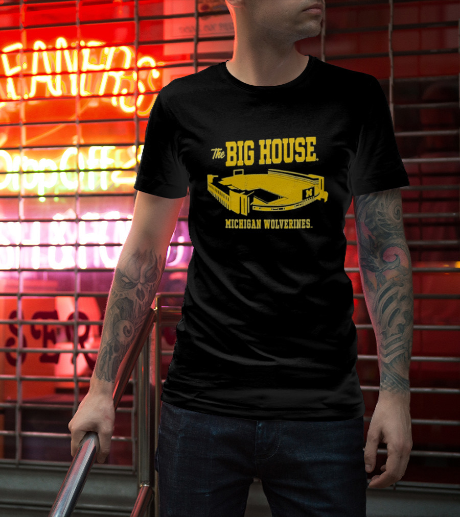 The Big House Michigan Wolverines Stadium Football T-Shirt
