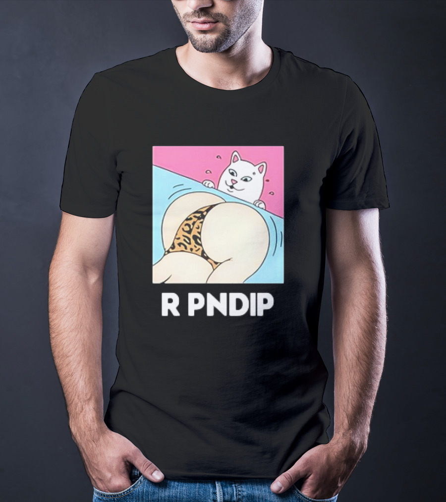 RIPNDIP Peaches And Nerm Silly Cat Leopard Print T-Shirt
