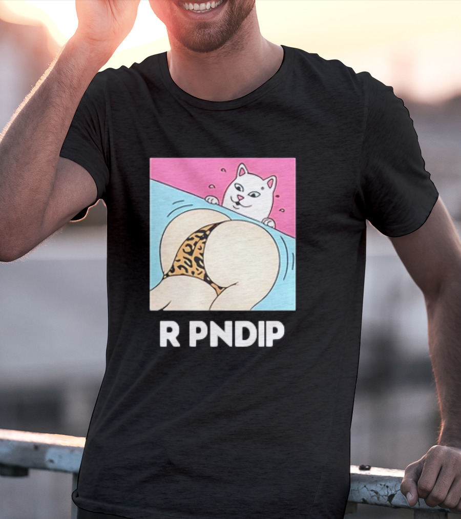RIPNDIP Peaches And Nerm Silly Cat Leopard Print T-Shirt