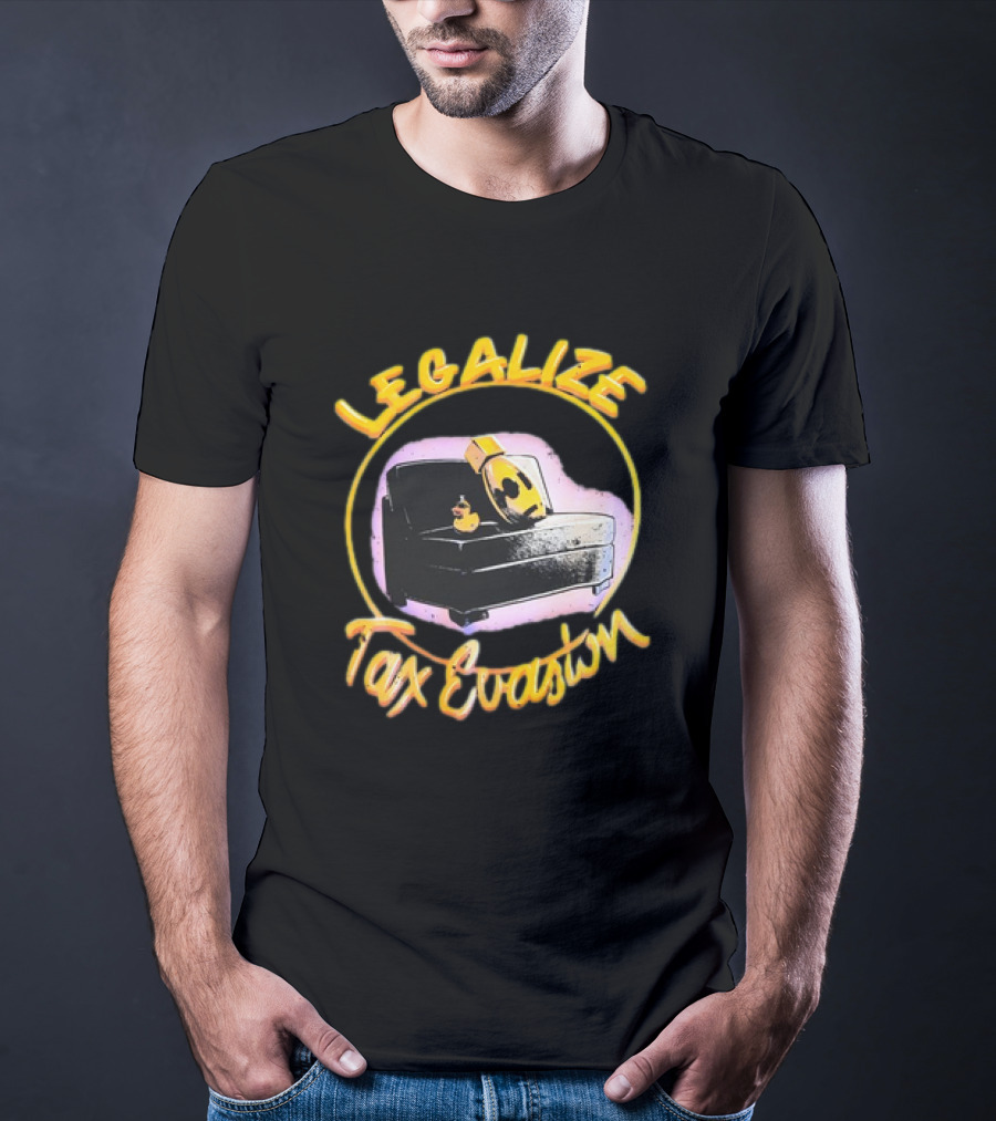 LEGALIZE TAX EVASION Rubber Duck On Couch T-Shirt