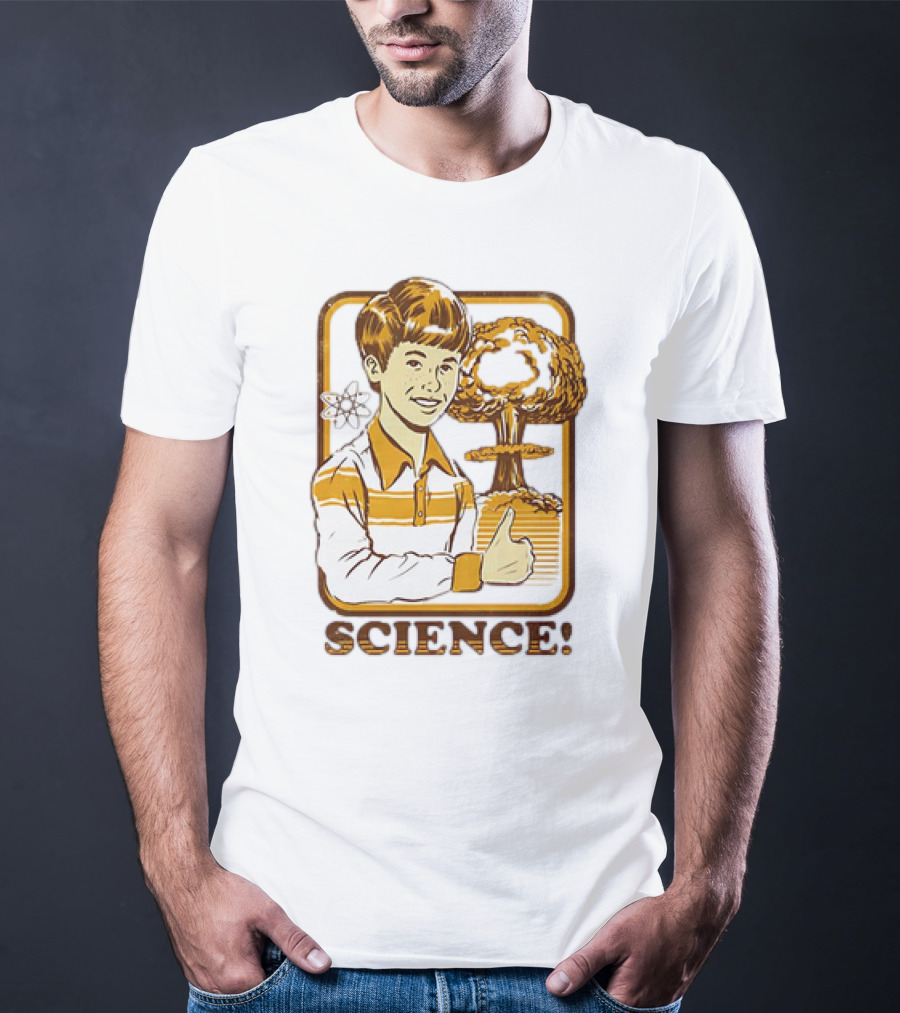 Atomic Bomb Science Boy With Mushroom Cloud T-Shirt