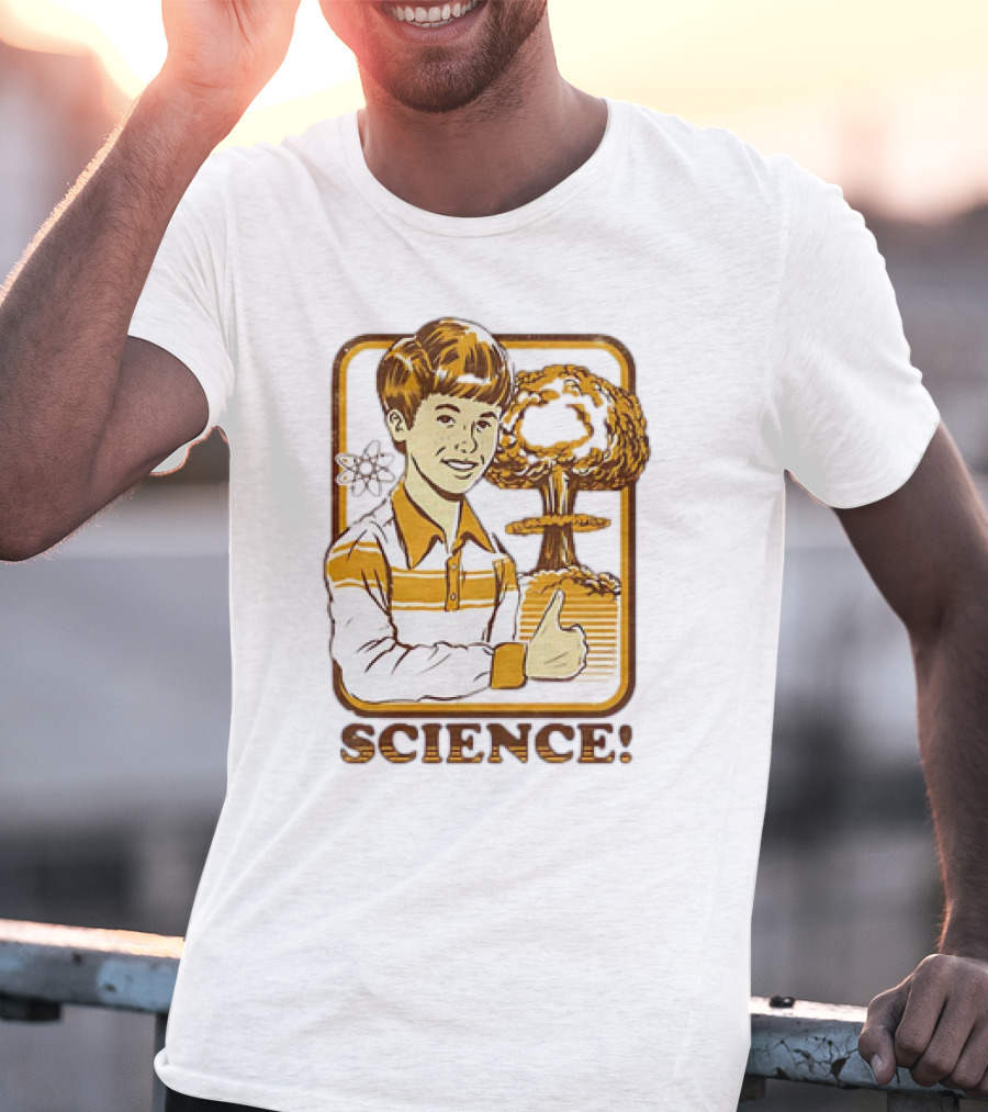 Atomic Bomb Science Boy With Mushroom Cloud T-Shirt