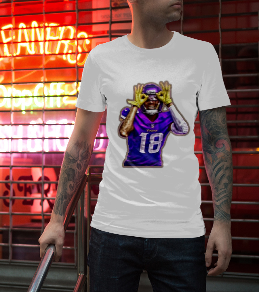 Football Minnesota Vikings Justin Jefferson Trippy Now U See Me T-Shirt