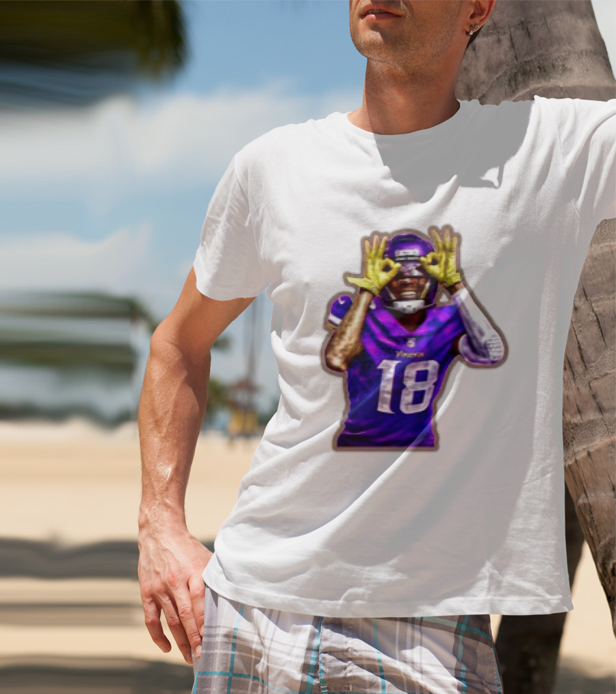 Football Minnesota Vikings Justin Jefferson Trippy Now U See Me T-Shirt
