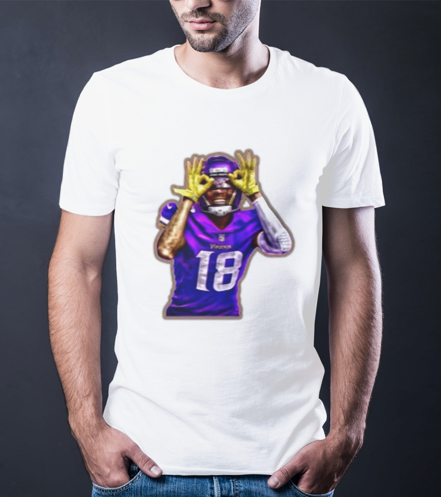 Football Minnesota Vikings Justin Jefferson Trippy Now U See Me T-Shirt
