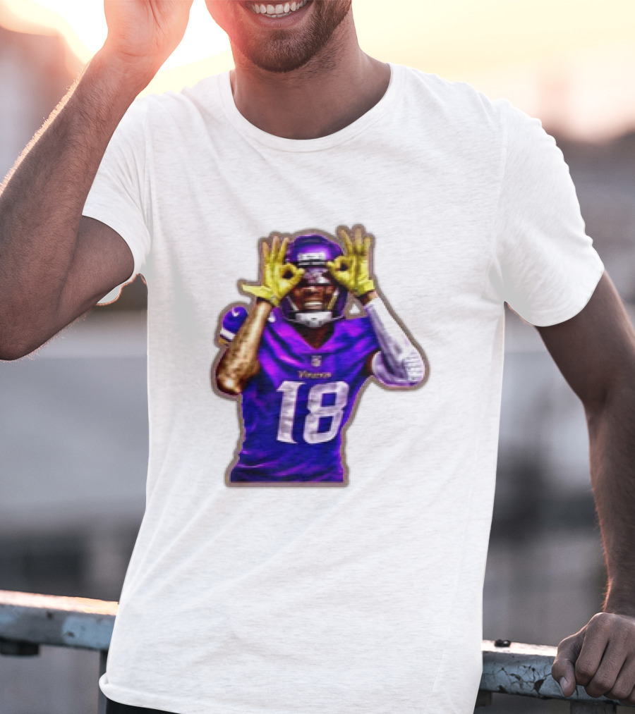 Football Minnesota Vikings Justin Jefferson Trippy Now U See Me T-Shirt