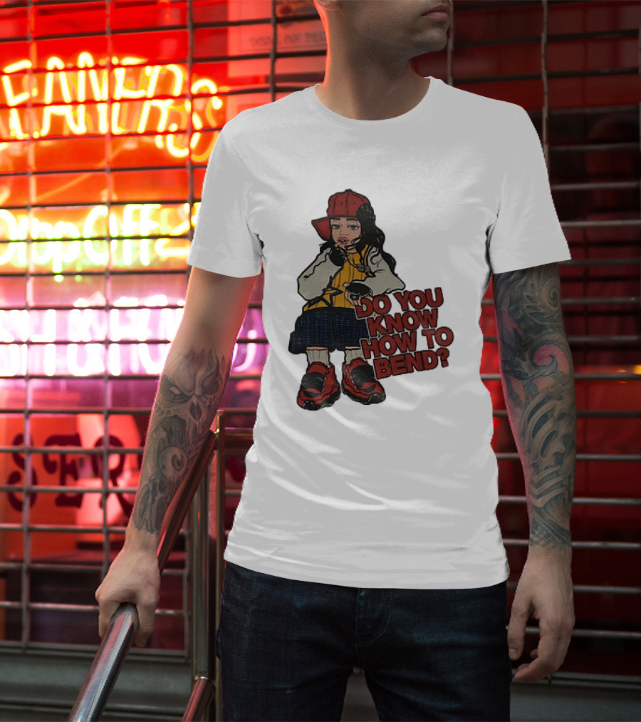 Do You Know How To Bend? Girl With Red Cap And Sneakers T-Shirt