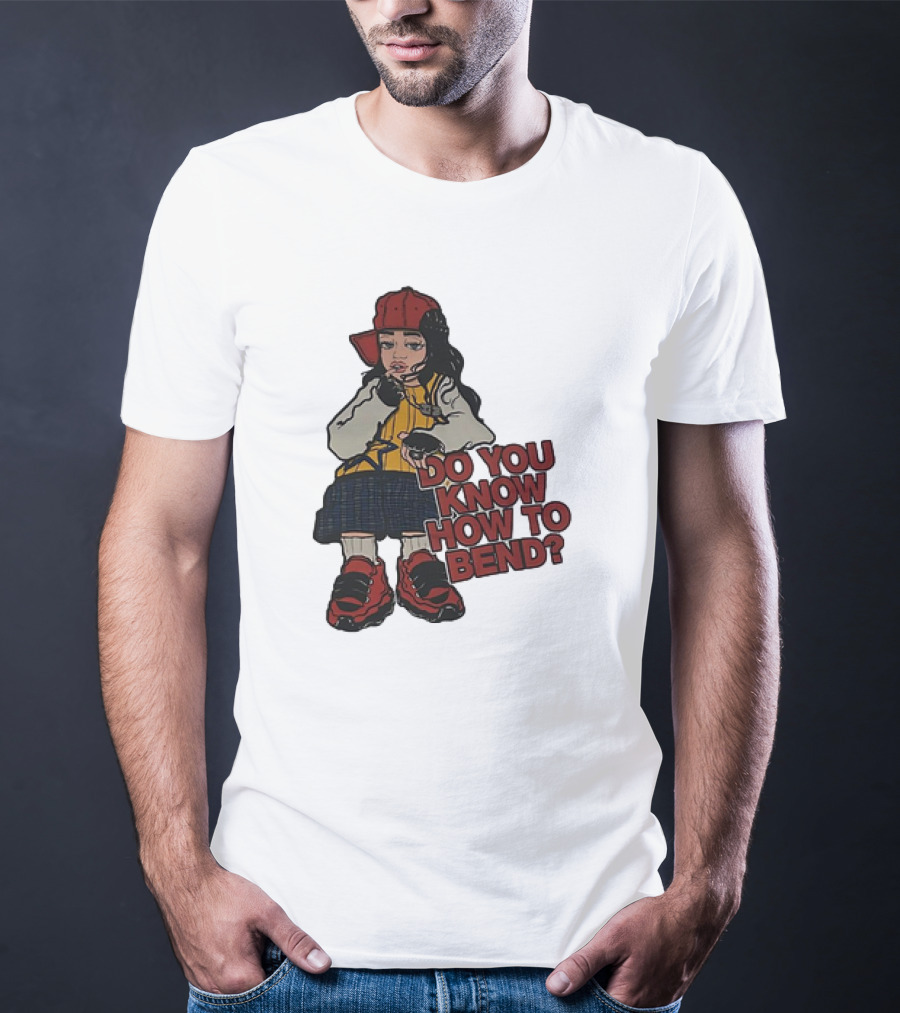 Do You Know How To Bend? Girl With Red Cap And Sneakers T-Shirt