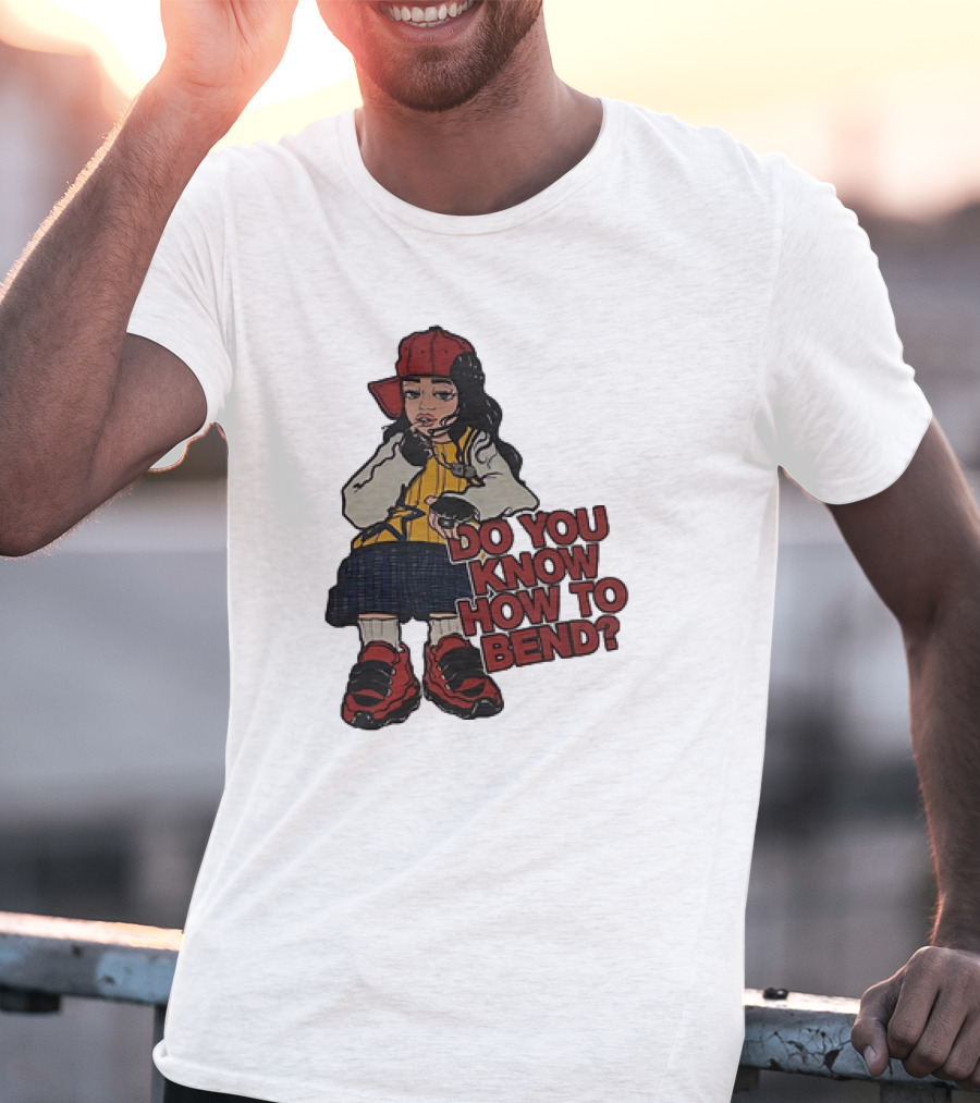 Do You Know How To Bend? Girl With Red Cap And Sneakers T-Shirt