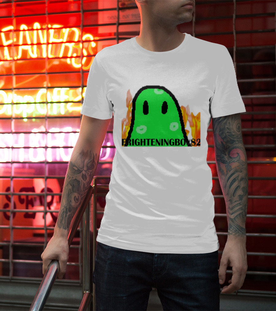 FRIGHTENINGBOY82 Slime With Fire Background T-Shirt