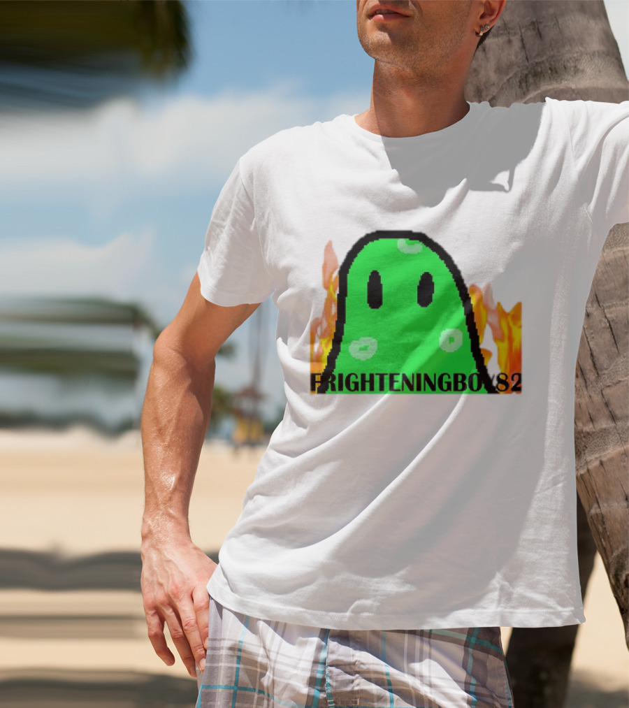 FRIGHTENINGBOY82 Slime With Fire Background T-Shirt