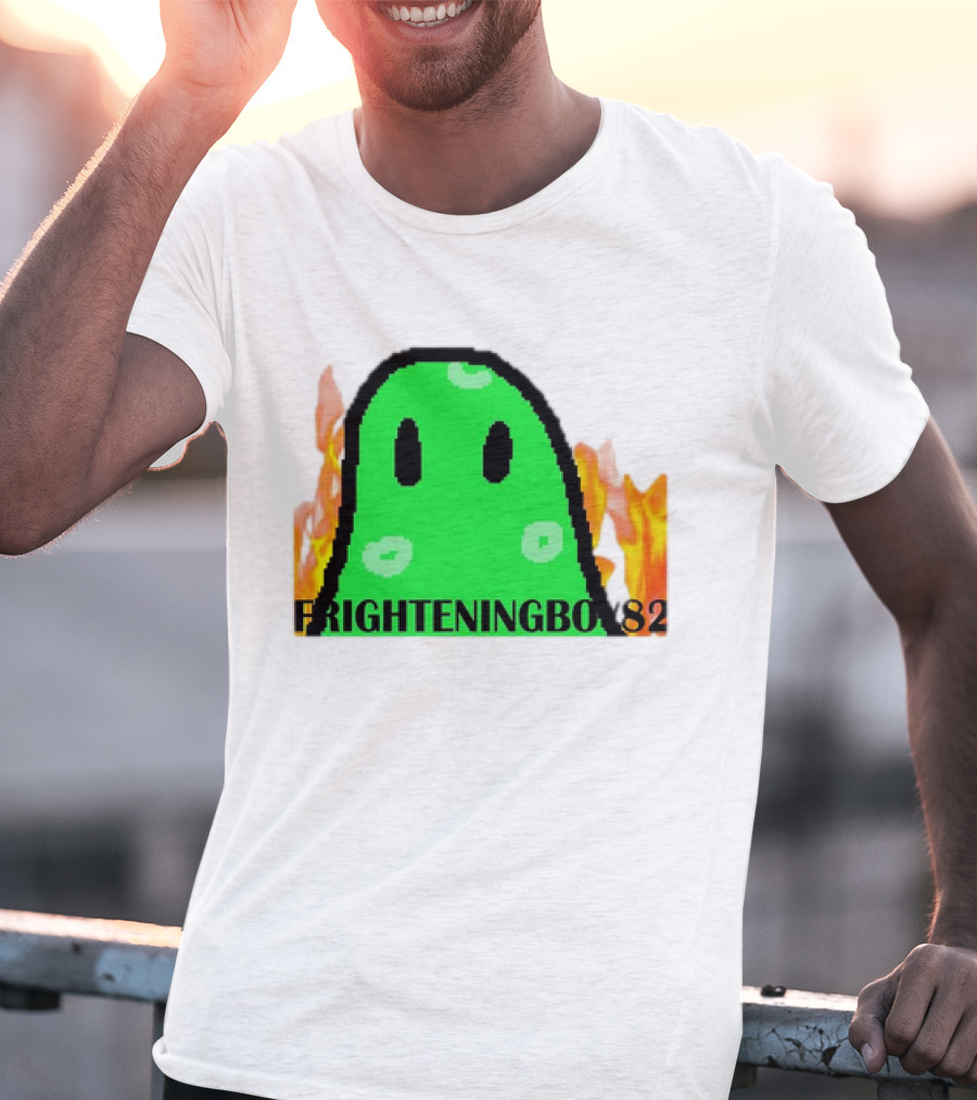 FRIGHTENINGBOY82 Slime With Fire Background T-Shirt