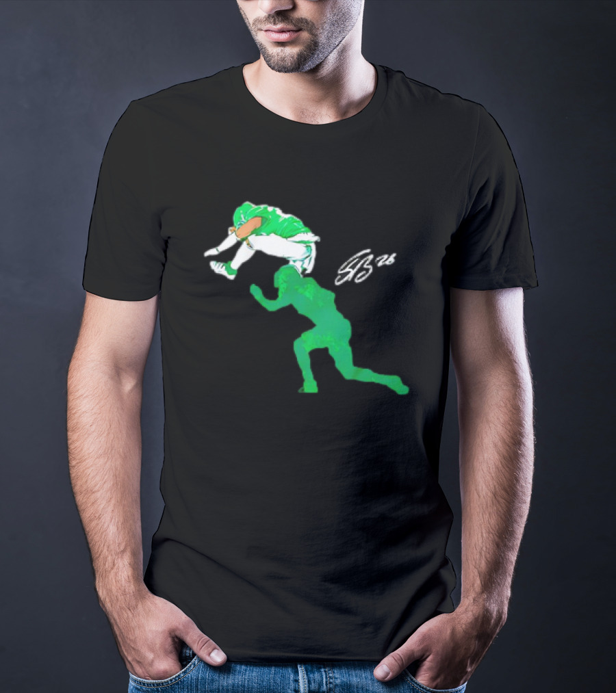 Philadelphia Eagles NFL Saquon Barkley SB26 The Reverse Hurdle Vintage T-Shirt