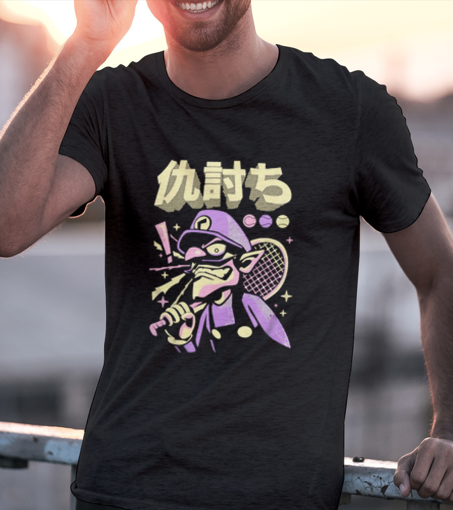 Waluigi Vengeance Tennis Anime Kanji T-Shirt