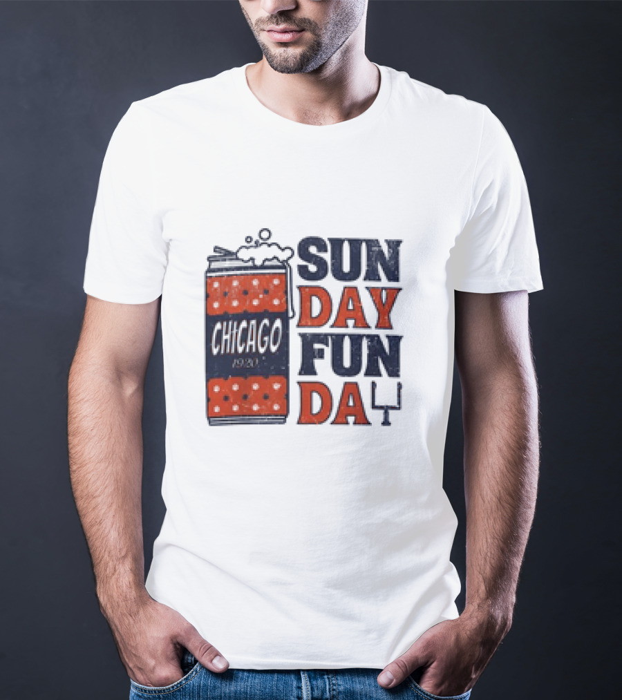 Chicago Sunday Fun Day 1923 Football Can T-Shirt
