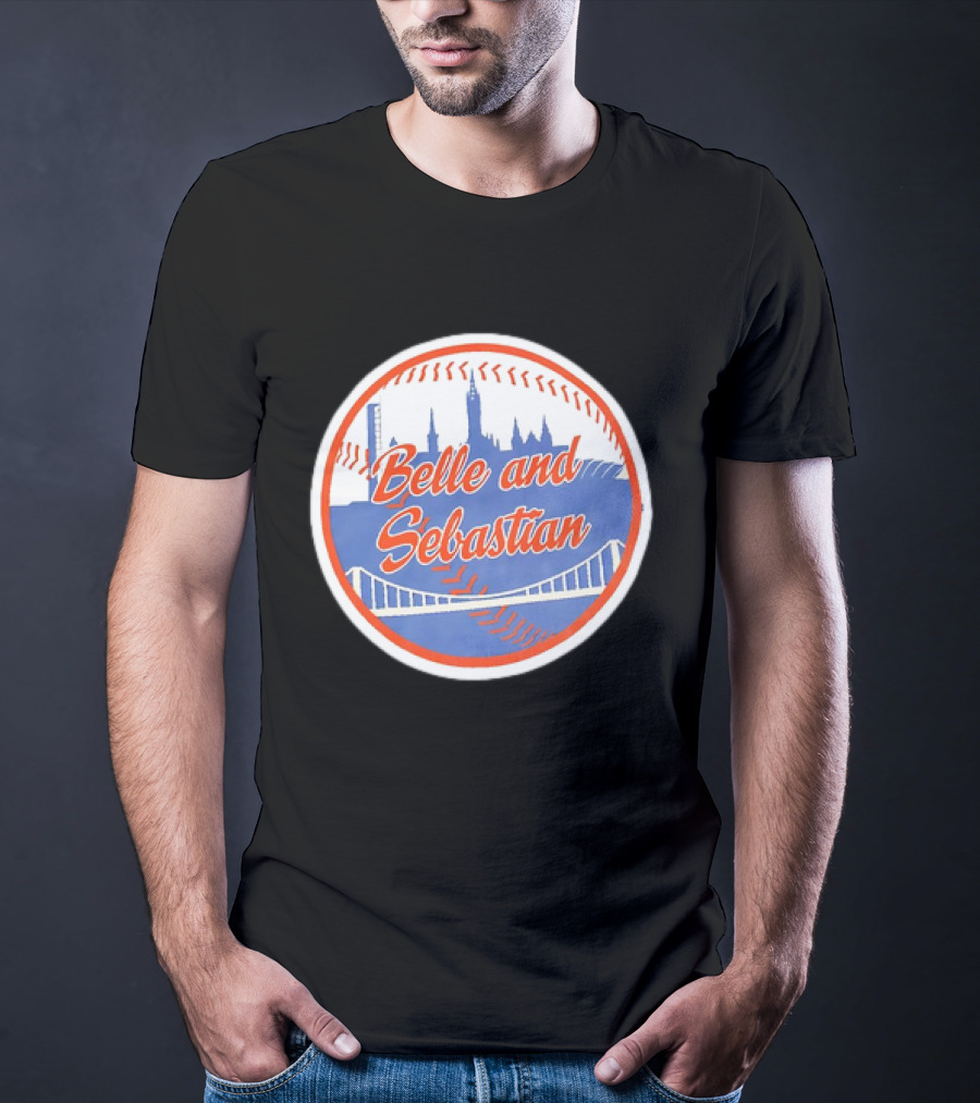 Belle And Sebastian New York Mets Skyline Baseball Bridge T-Shirt