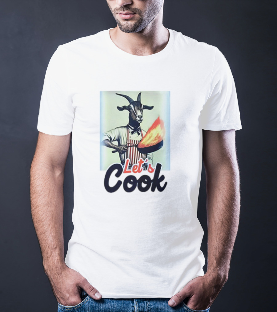 Let's Cook Goat With Flaming Pan Chef T-Shirt