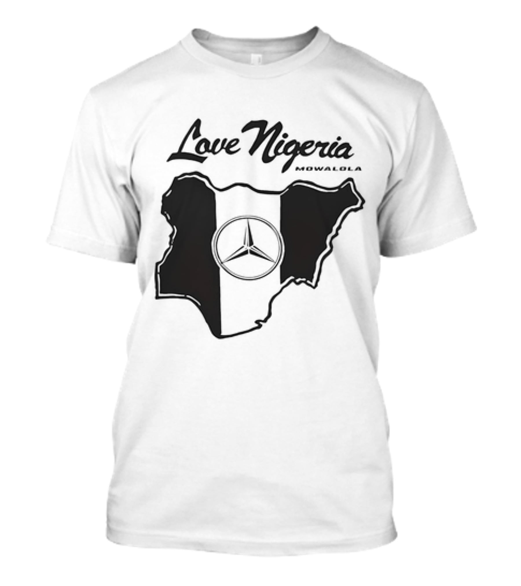 Love Nigeria Mowalola Mercedes Logo Map T-Shirt