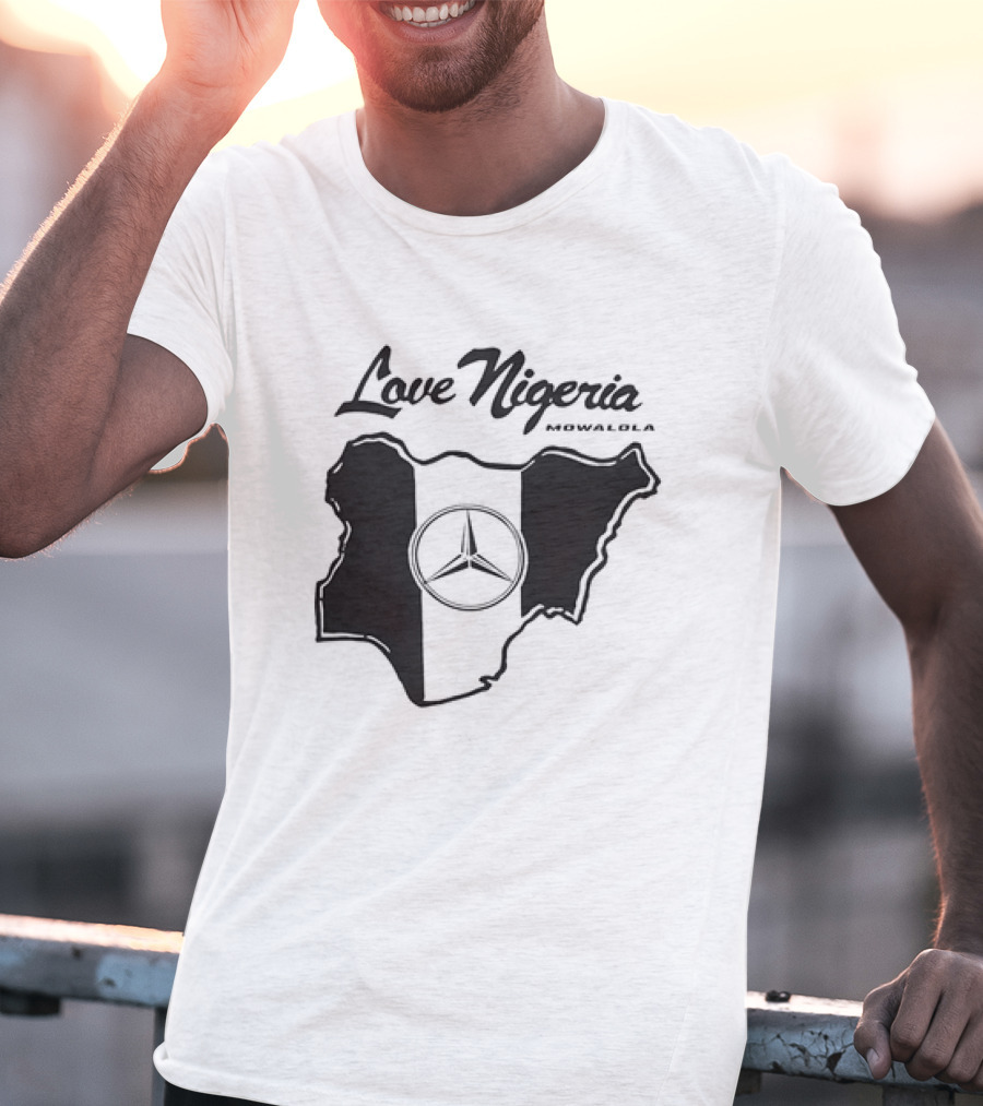 Love Nigeria Mowalola Mercedes Logo Map T-Shirt