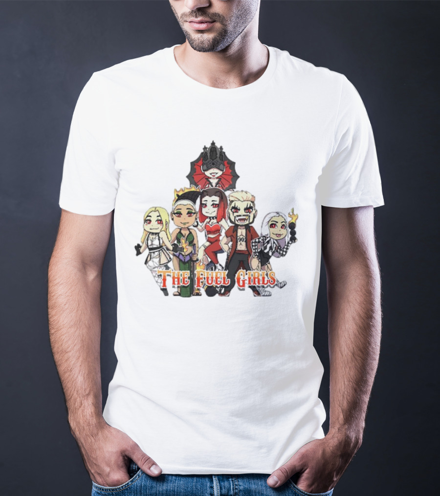 The Fuel Girls Team Classic Cartoon Characters T-Shirt