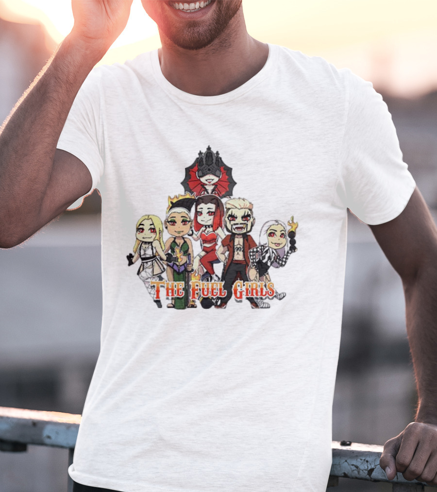 The Fuel Girls Team Classic Cartoon Characters T-Shirt