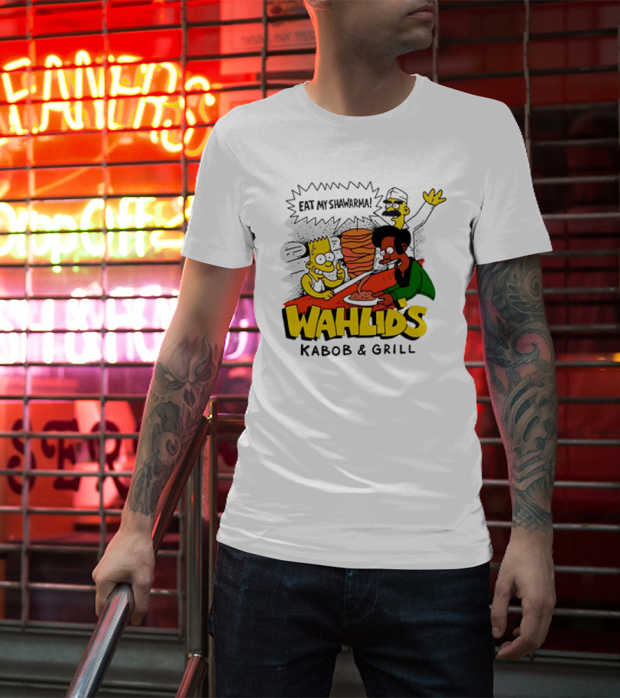The Simpsons Wahlid's Eat My Shawarma Kabob And Grill T-Shirt