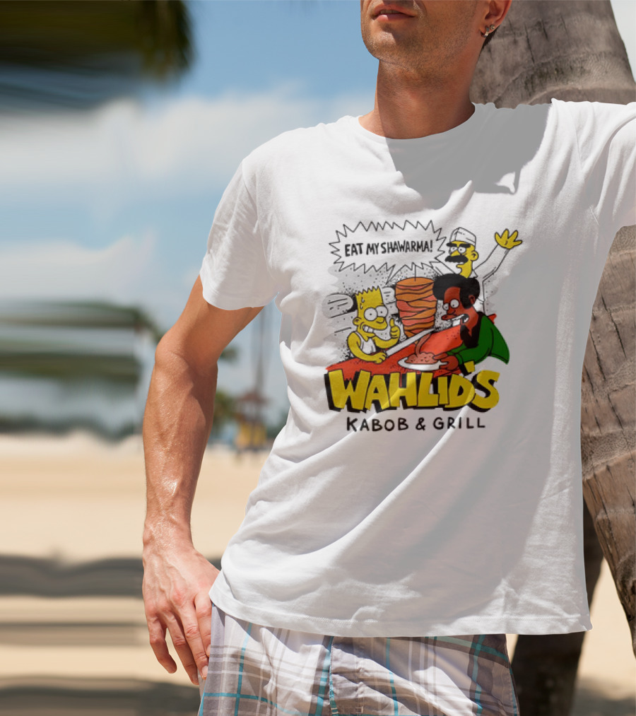 The Simpsons Wahlid's Eat My Shawarma Kabob And Grill T-Shirt