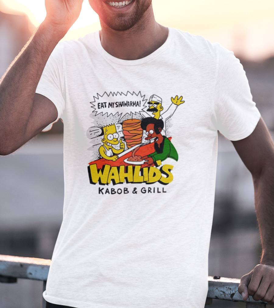 The Simpsons Wahlid's Eat My Shawarma Kabob And Grill T-Shirt