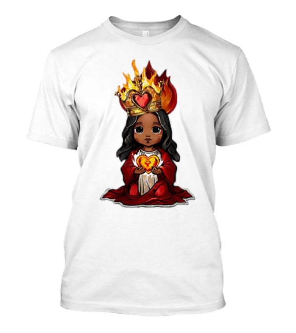 Santo Nino Icon With Flaming Heart And Crown In Philippines T-Shirt