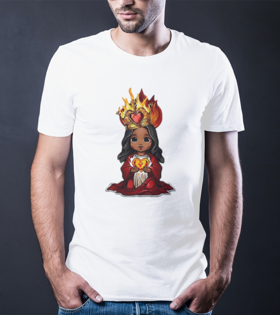 Santo Nino Icon With Flaming Heart And Crown In Philippines T-Shirt