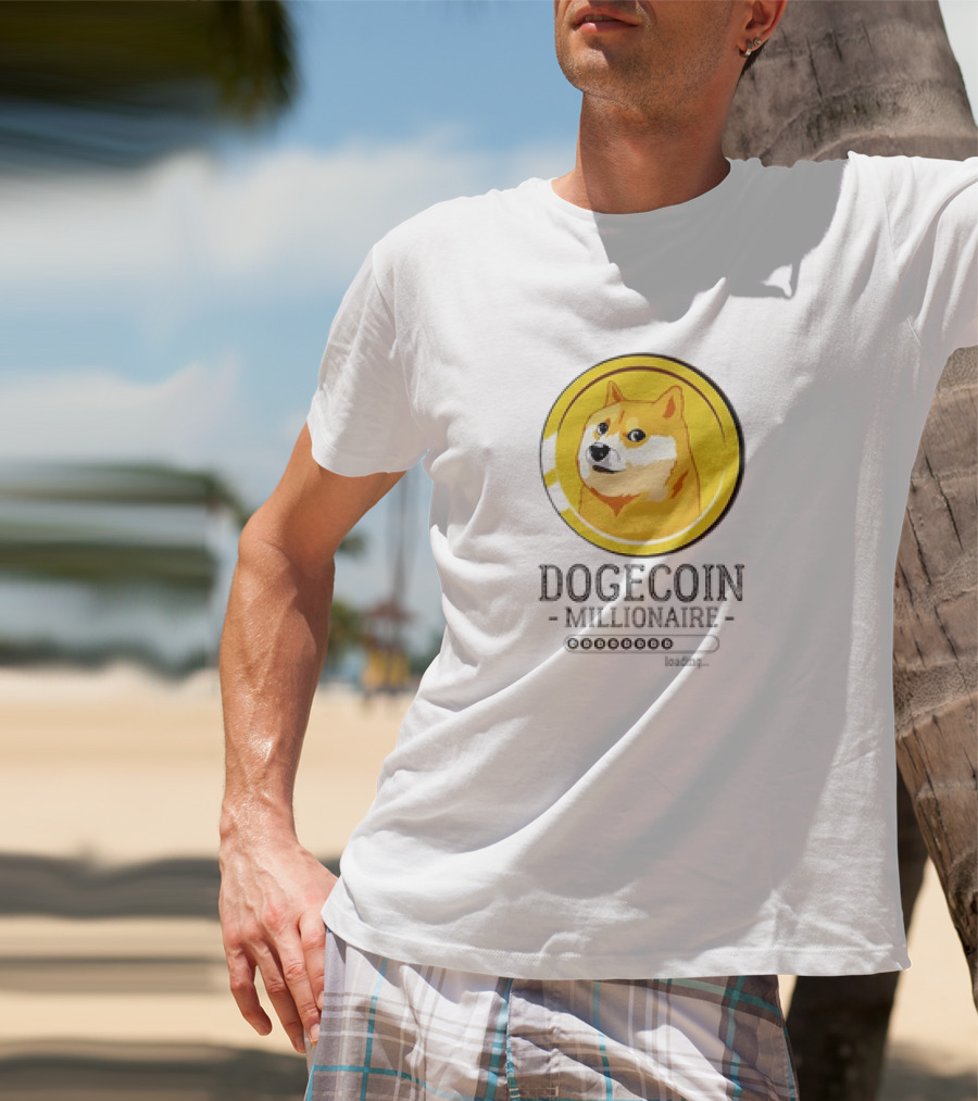 Dogecoin Millionaire Loading Hodl Doge Coin Crypto Meme T-Shirt