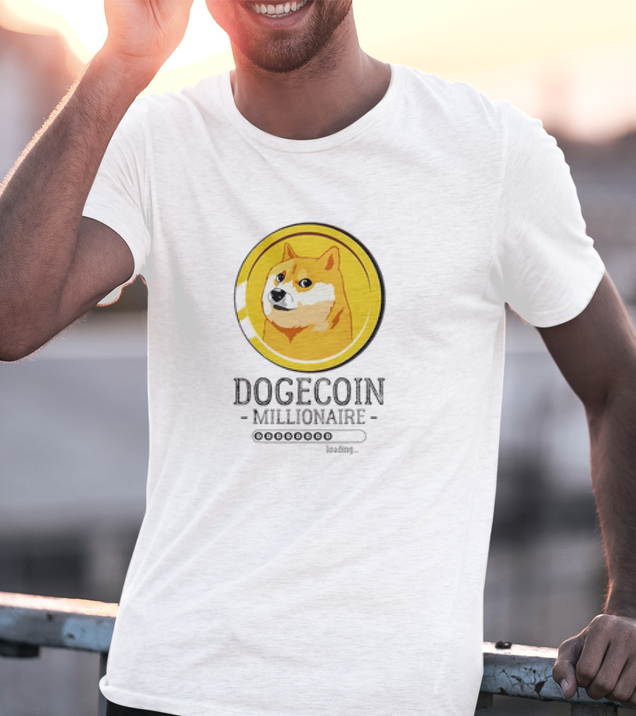 Dogecoin Millionaire Loading Hodl Doge Coin Crypto Meme T-Shirt