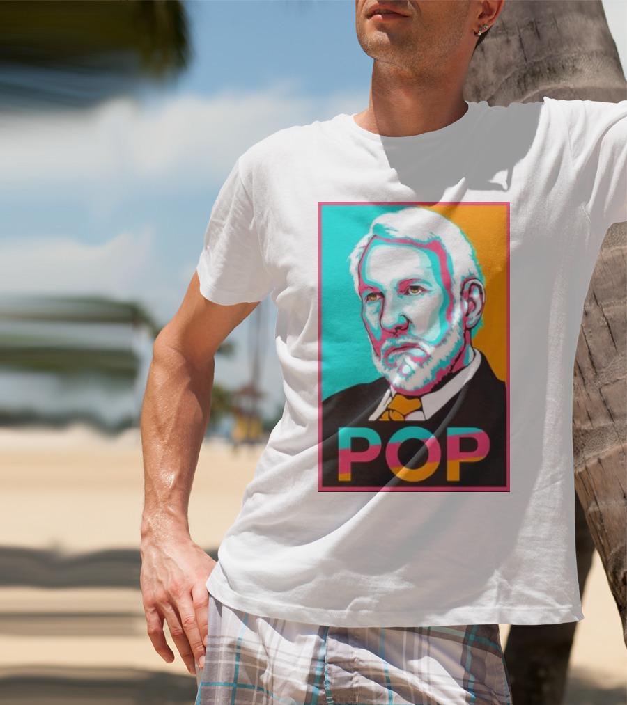 Raul Dominguez Jr Pop Retro Gregg Popovich T-Shirt