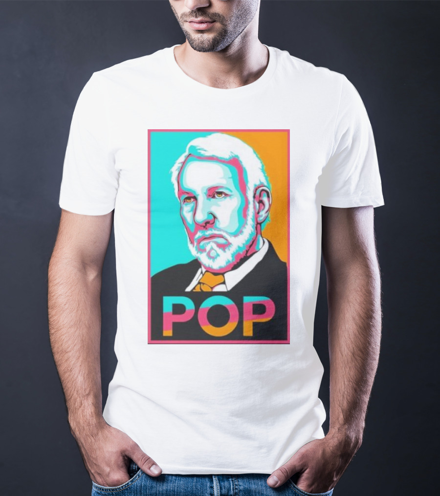 Raul Dominguez Jr Pop Retro Gregg Popovich T-Shirt