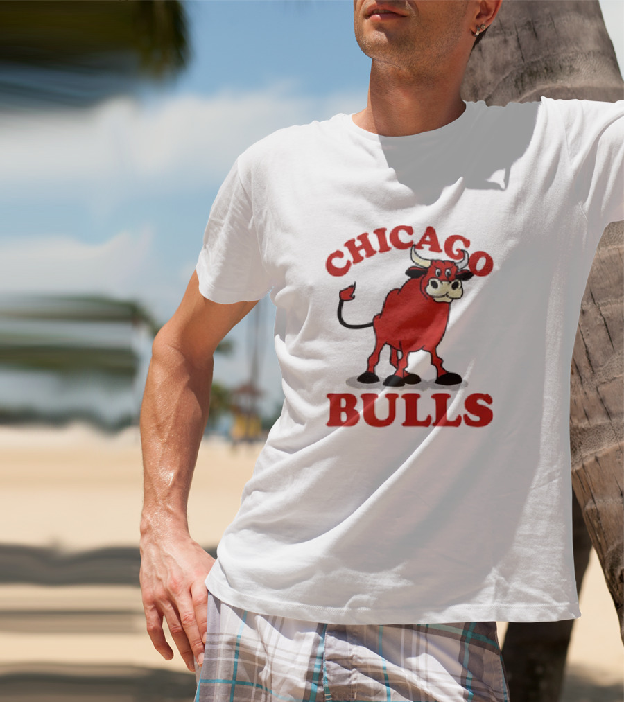 Retro Vintage Chicago Bulls Classic Iconic Bull Image T-Shirt