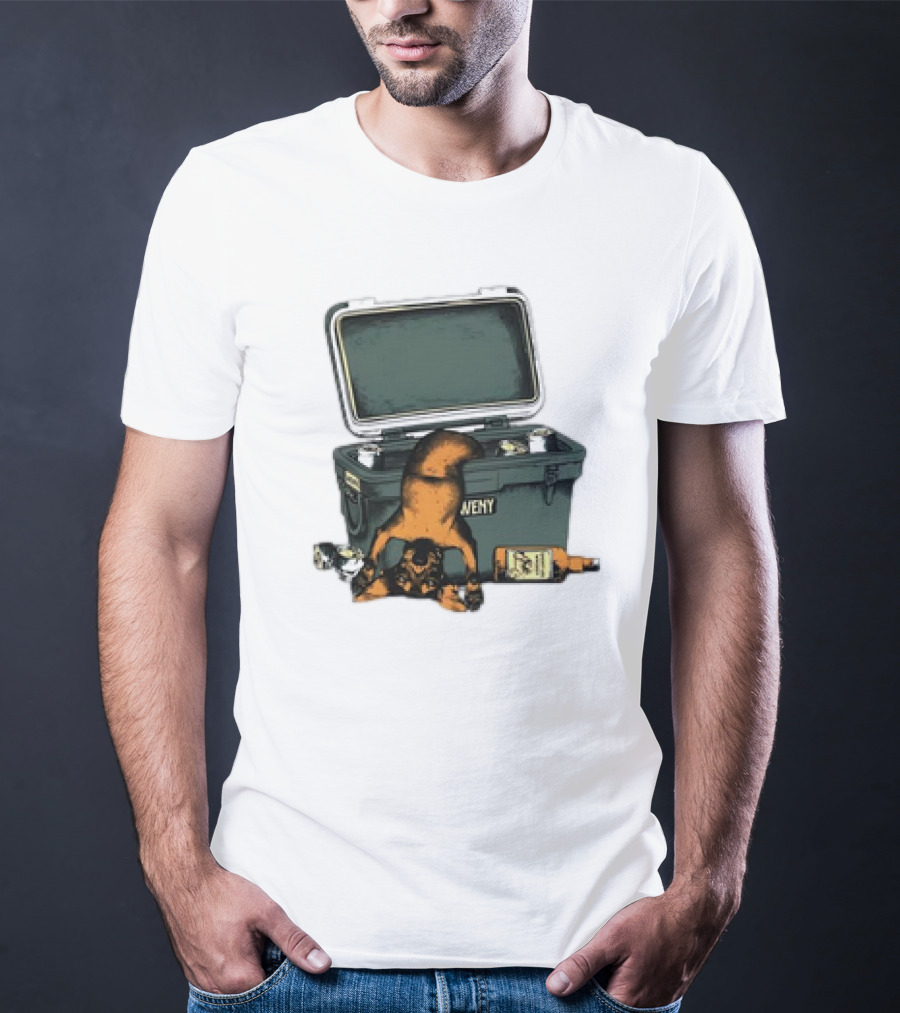 Whiskey Doxxie YETI Cooler Adventure T-Shirt