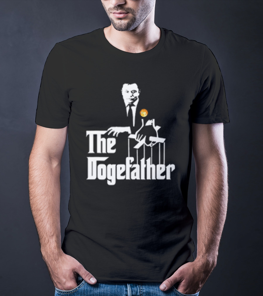 The Dogefather Elon Musk With Puppet And Doge Coin T-Shirt