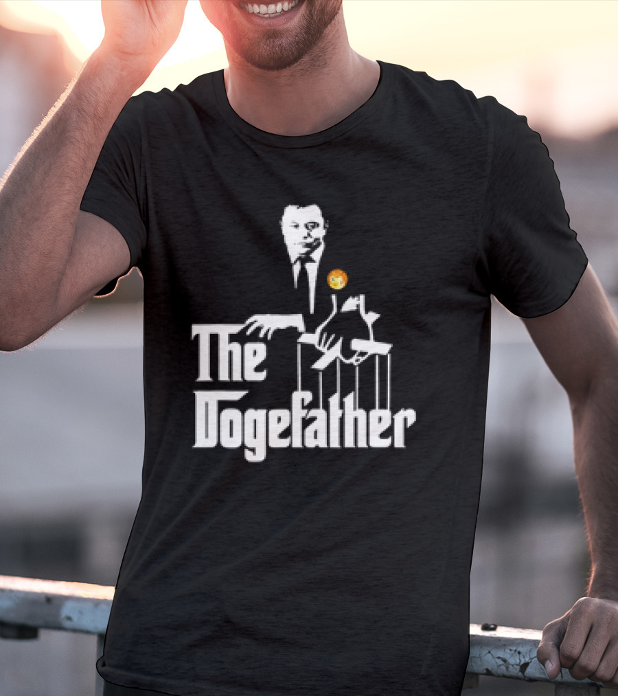 The Dogefather Elon Musk With Puppet And Doge Coin T-Shirt