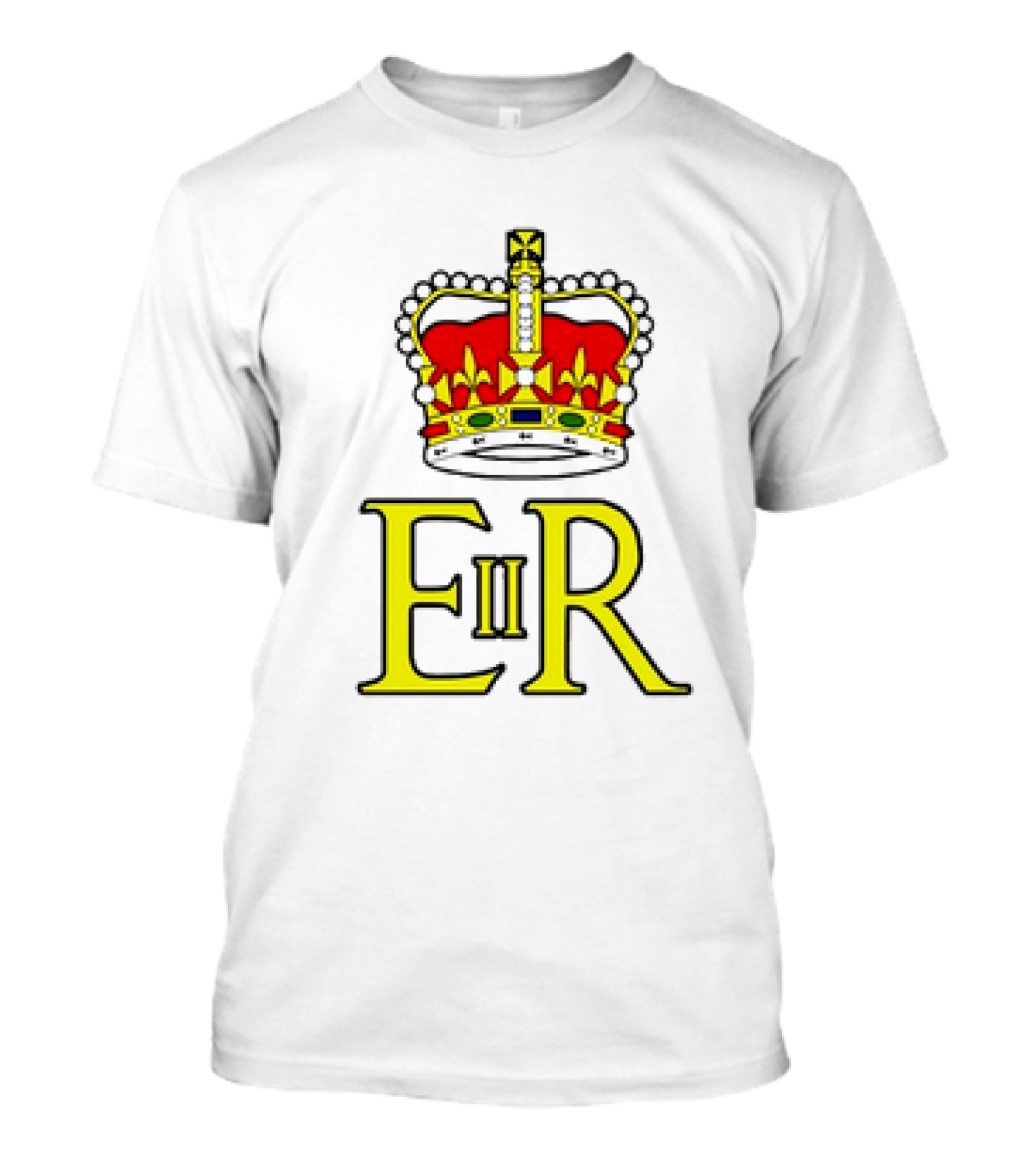 Elizabeth II ER Crown UK Monarch God Save The Queen Iconic Royal T-Shirt