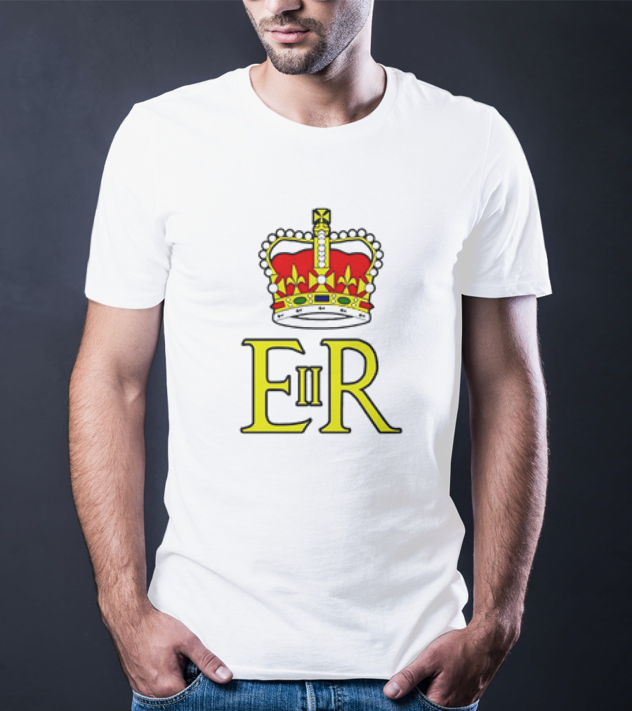 Elizabeth II ER Crown UK Monarch God Save The Queen Iconic Royal T-Shirt