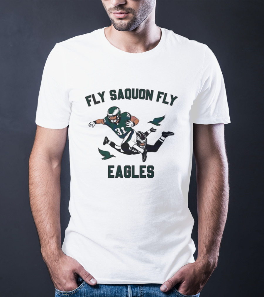 Fly Saquon Fly Eagles Football Player Eagles T-Shirt