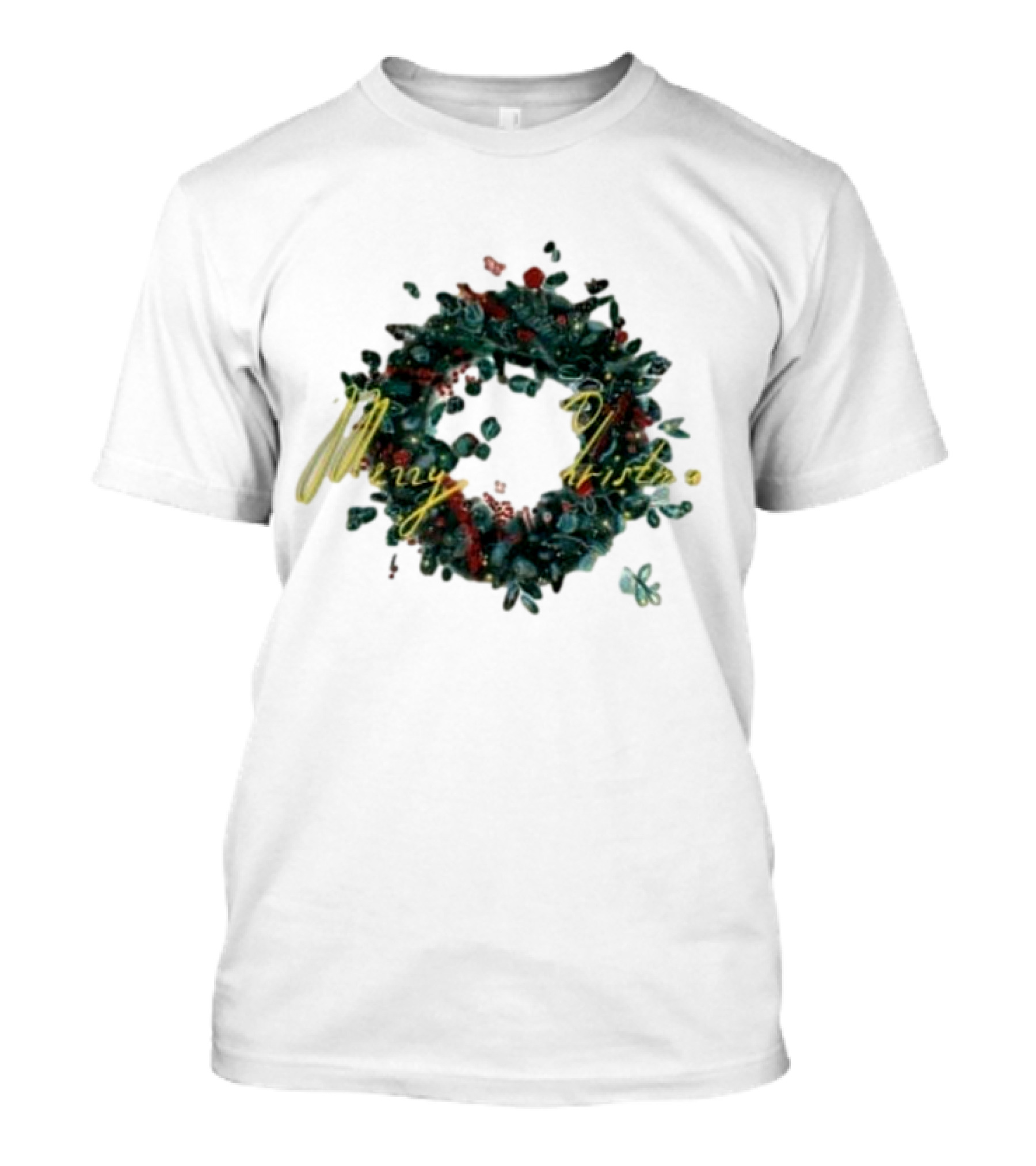 Merry Christmas Outdoor Wreath T-Shirt